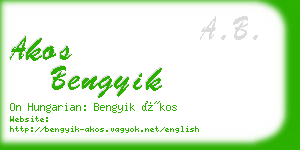 akos bengyik business card